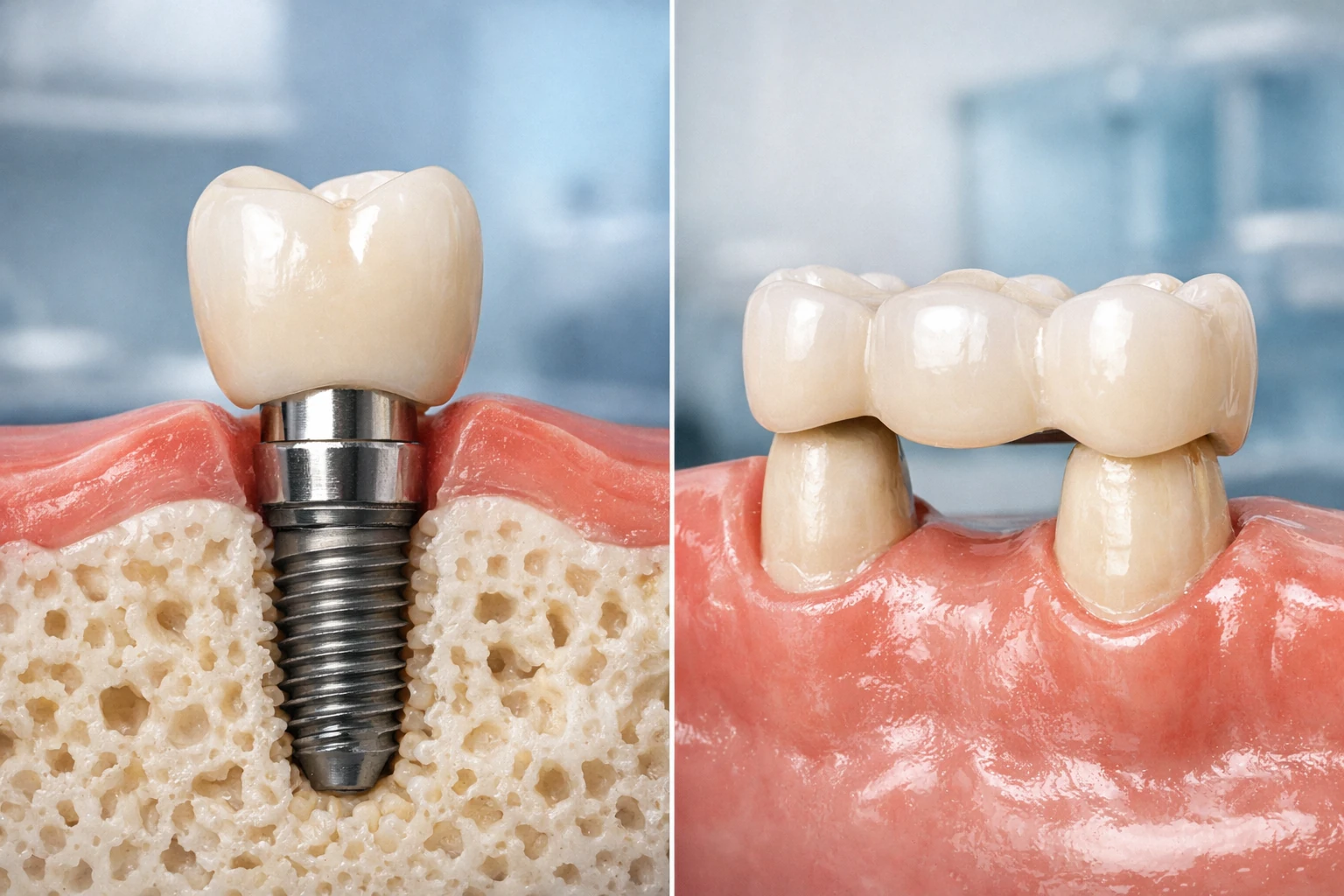 ایمپلنت دندان بهتر است یا بریج