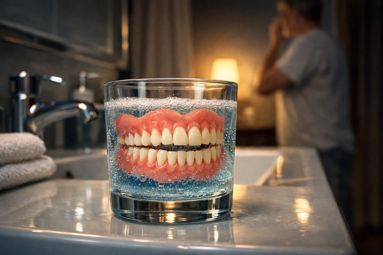 چرا نباید با دندان مصنوعی بخوابیم