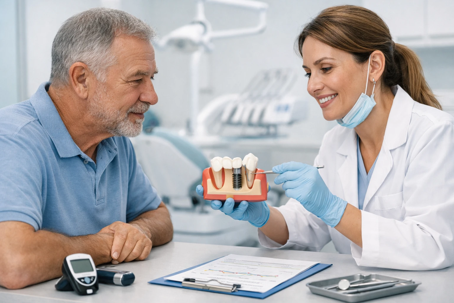 آیا ایمپلنت دندان برای افراد دیابتی امکان‌پذیر است؟