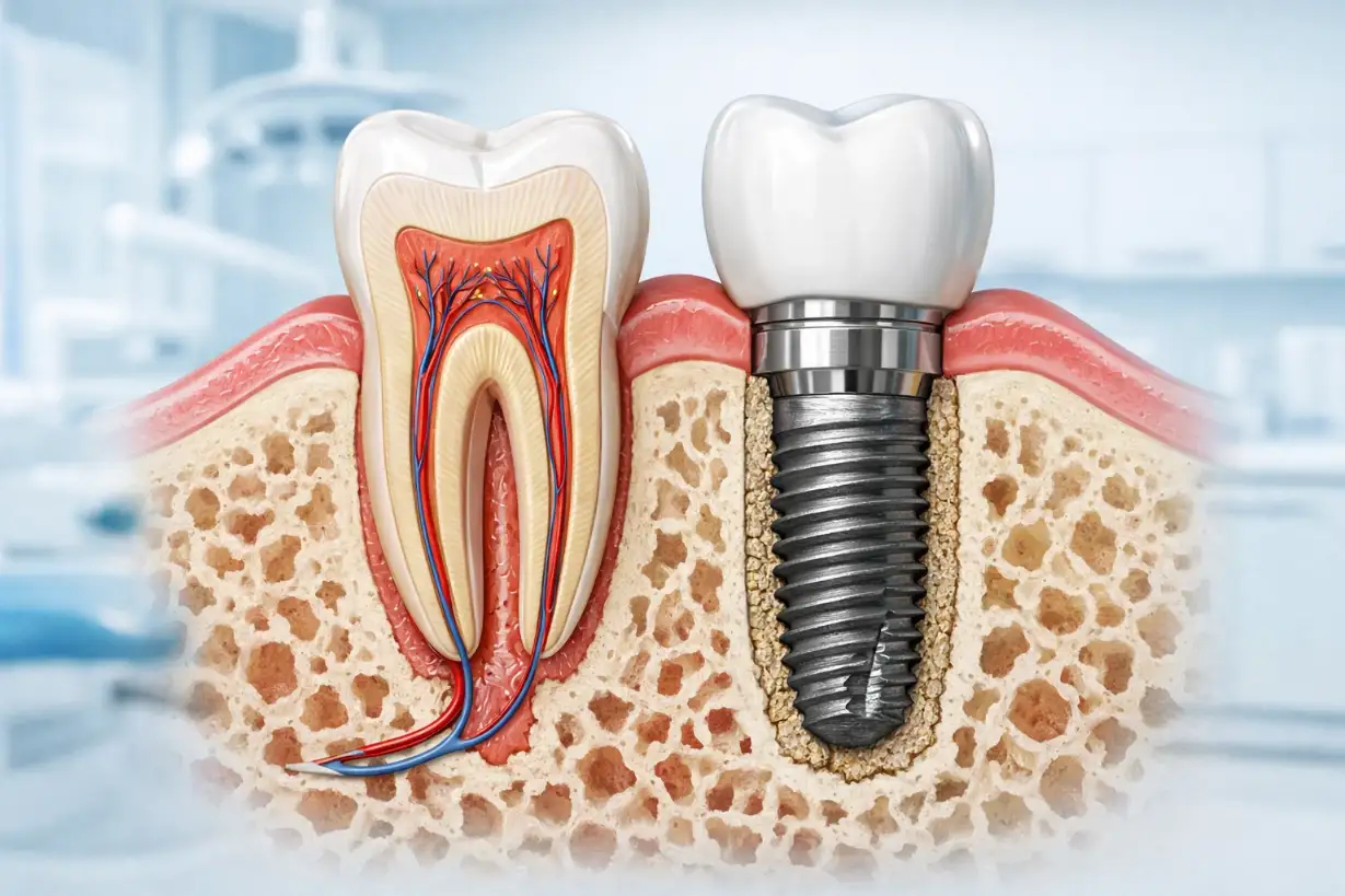 ایمپلنت روی ریشه دندان چیست