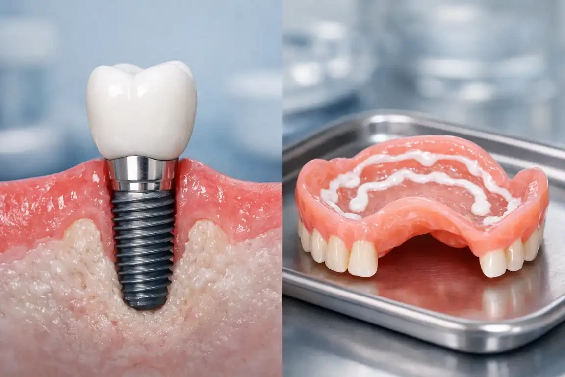 ایمپلنت دندان یا دندان مصنوعی چسبی
