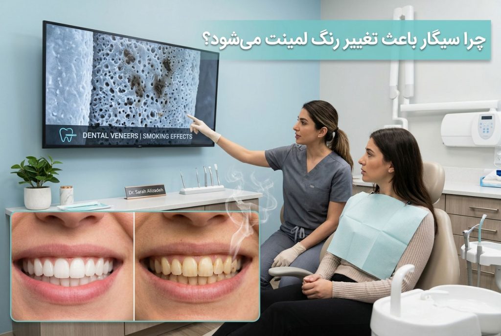 چرا سیگار باعث تغییر رنگ لمینت می‌شود؟