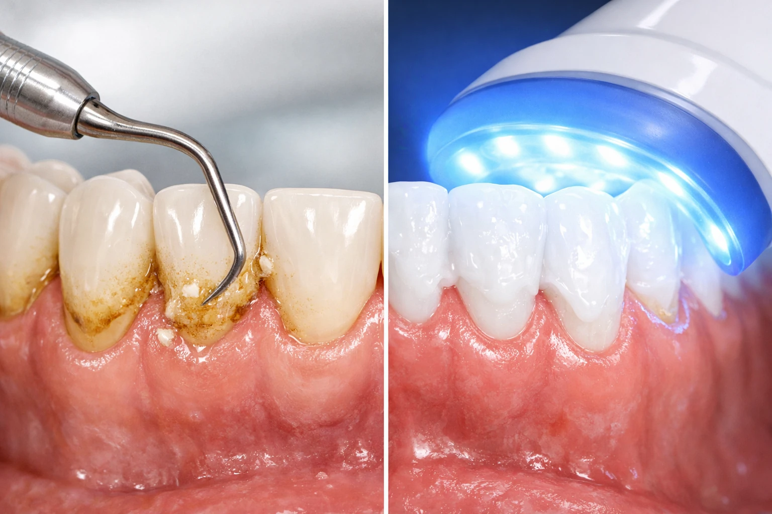 تفاوت جرم‌گیری دندان با بلیچینگ چیست