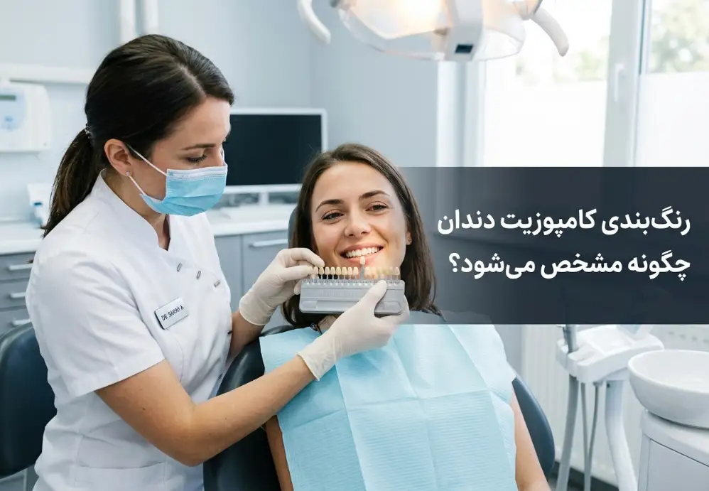 رنگ‌بندی کامپوزیت دندان چگونه مشخص می‌شود؟